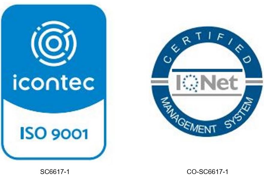 ISO 9001 certificate - Quimincol